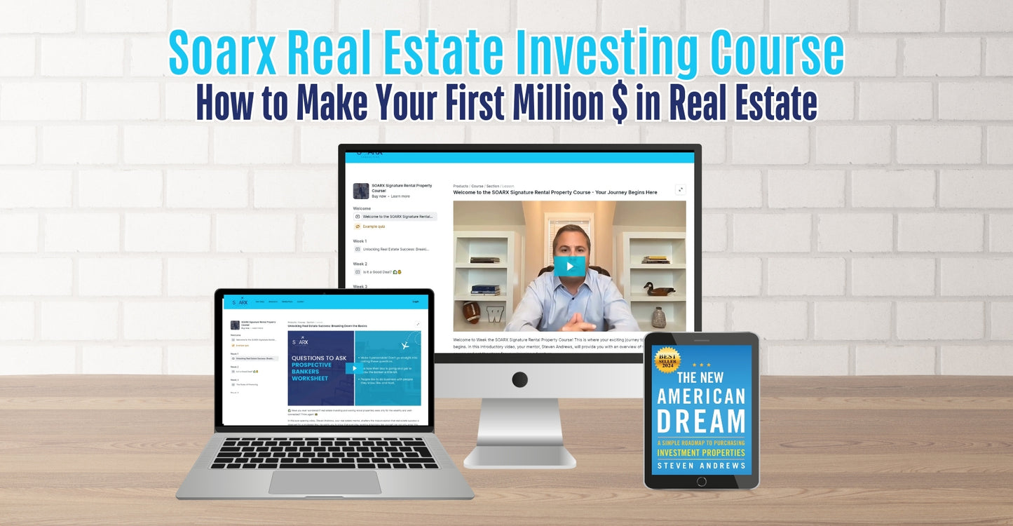 SOARX Real Estate Investing Course: How to Make Your First Million $ in Real Estate - You'll also get 6,993 giveaway entries for your chance to win up to $500,000 or a Free House